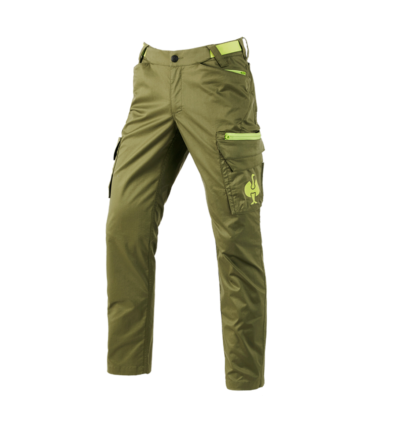 Témata: Cargo kalhoty e.s.trail + jalovcová zelená/citronově zelená 2