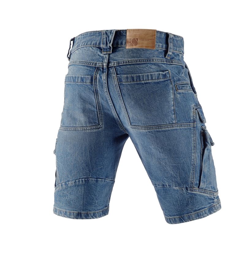 Pracovní kalhoty: e.s. Pracovní džínové šortky cargo POWER denim + stonewashed 3