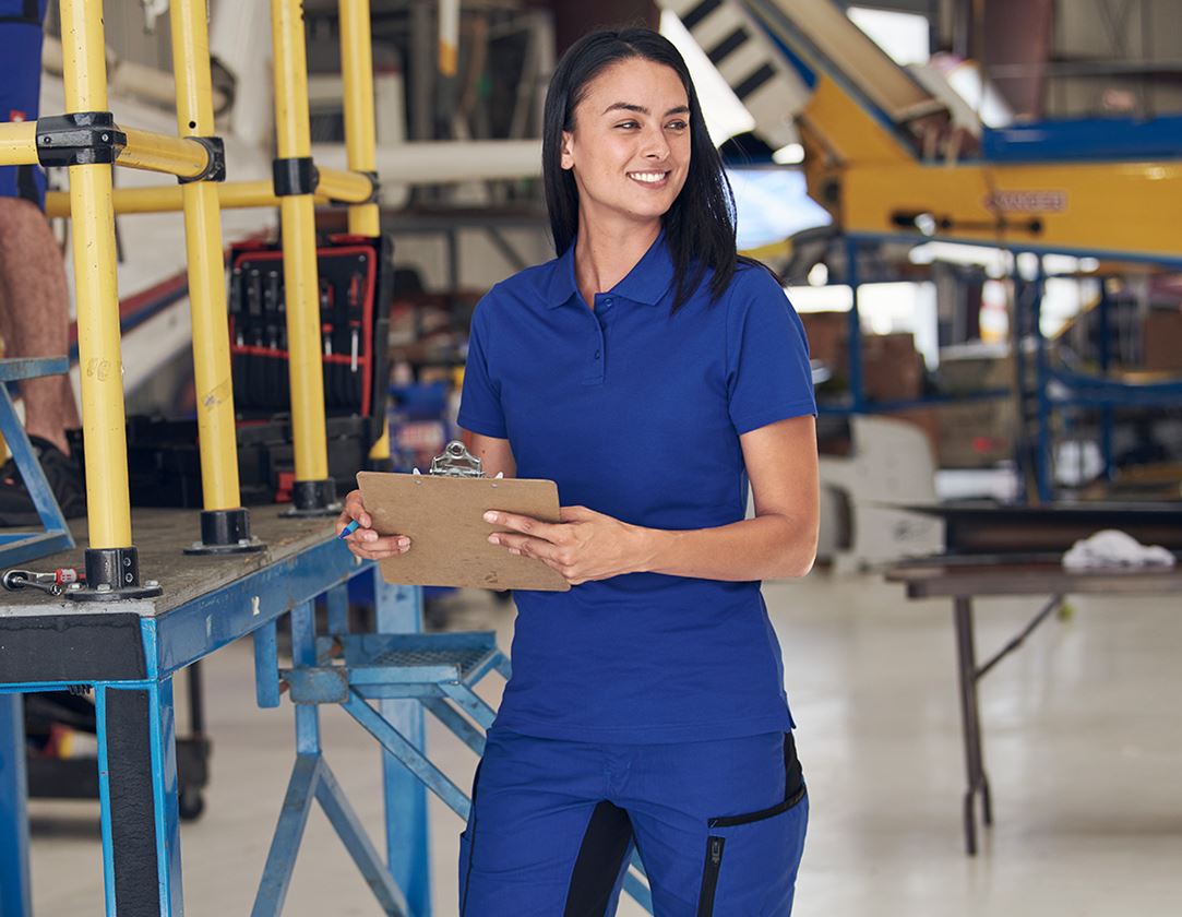 Témata: e.s. Funkční polo tričko poly cotton, dámské + modrá chrpa 1