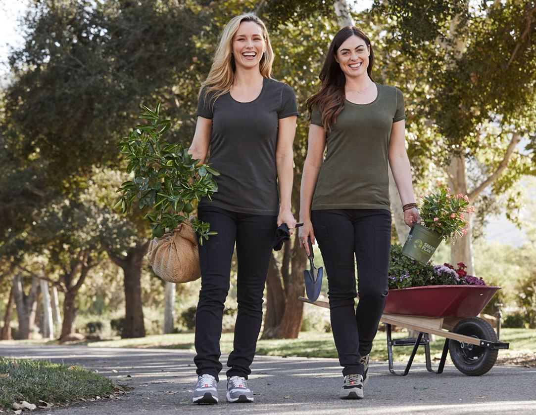 Trička | Svetry | Košile: e.s. Tričko vintage cotton stretch, dámská + oxidově černá vintage 1