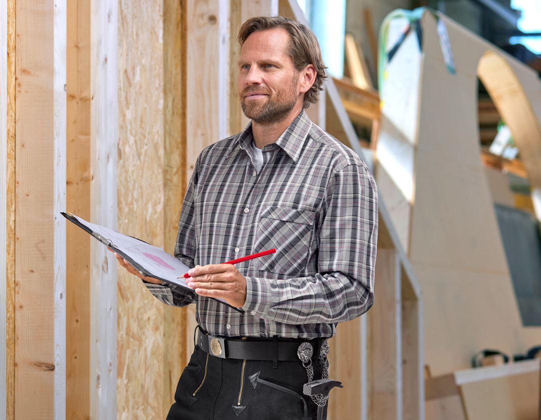 Trička, svetry & košile: Košile s dlouhým rukávem Bremen + šedá 1