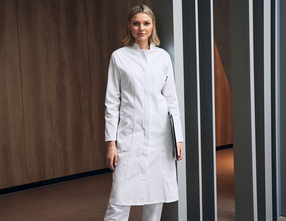 Pracovní pláště: Dámská pracovní kabát Linda + bílá