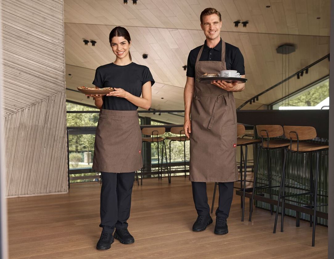 Zástěry: Zástěra e.s.fusion, dámská + kaštan melanž 1