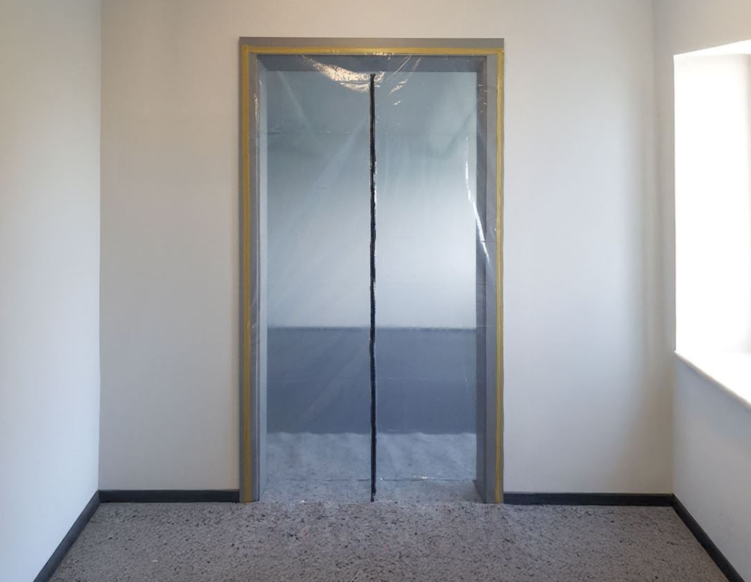 Zakrývací fólie: Fóliové protiprach. dveře se zipem 120x220mm