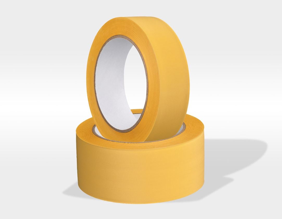 Plastové pásky | krepové pásky: Plastová lepicí páska, žlutá a bílá + žlutá