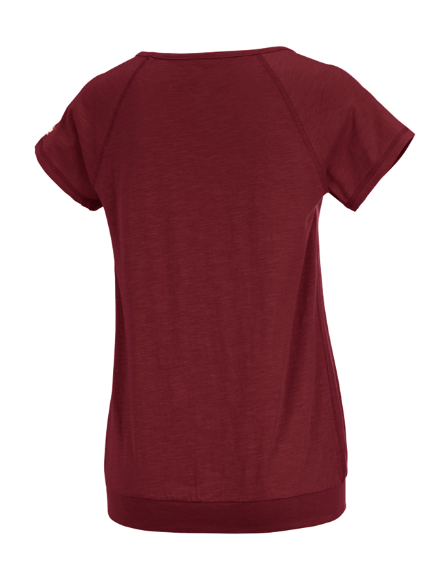Témata: e.s. Tričko cotton slub, dámské + rubínová 1