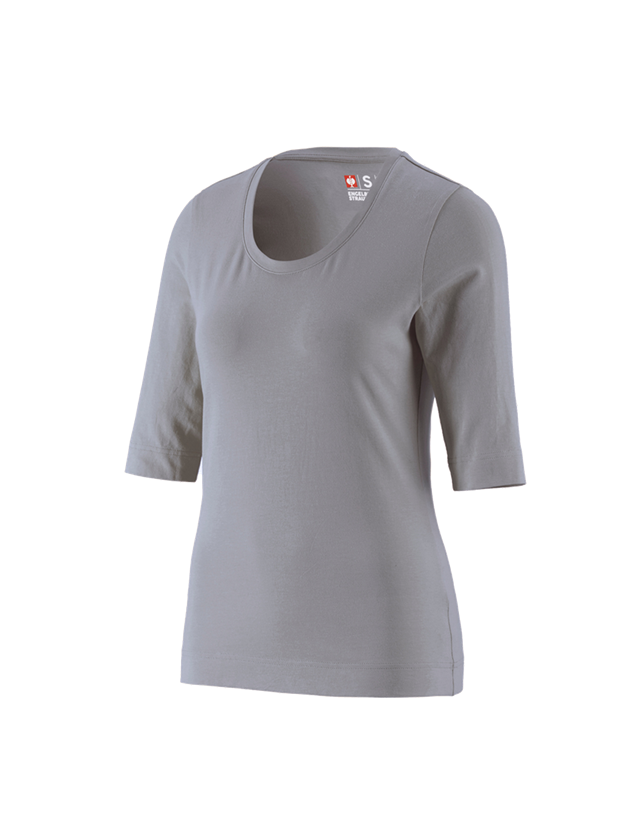 Trička | Svetry | Košile: e.s. Tričko s 3/4 rukávy cotton stretch, dámské + platinová 1