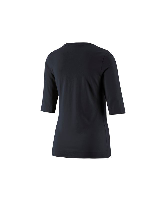 Témata: e.s. Tričko s 3/4 rukávy cotton stretch, dámské + černá 4