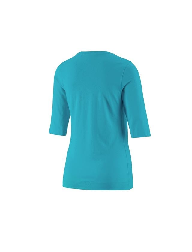 Trička | Svetry | Košile: e.s. Tričko s 3/4 rukávy cotton stretch, dámské + oceán 2