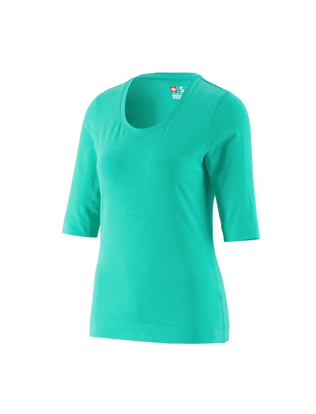 Trička | Svetry | Košile: e.s. Tričko s 3/4 rukávy cotton stretch, dámské + laguna 1