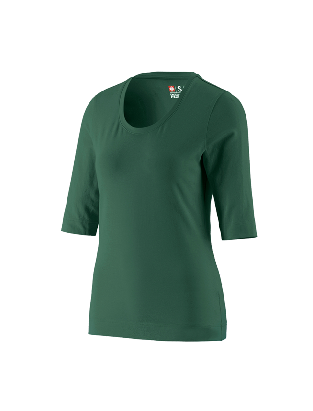 Trička | Svetry | Košile: e.s. Tričko s 3/4 rukávy cotton stretch, dámské + zelená 2