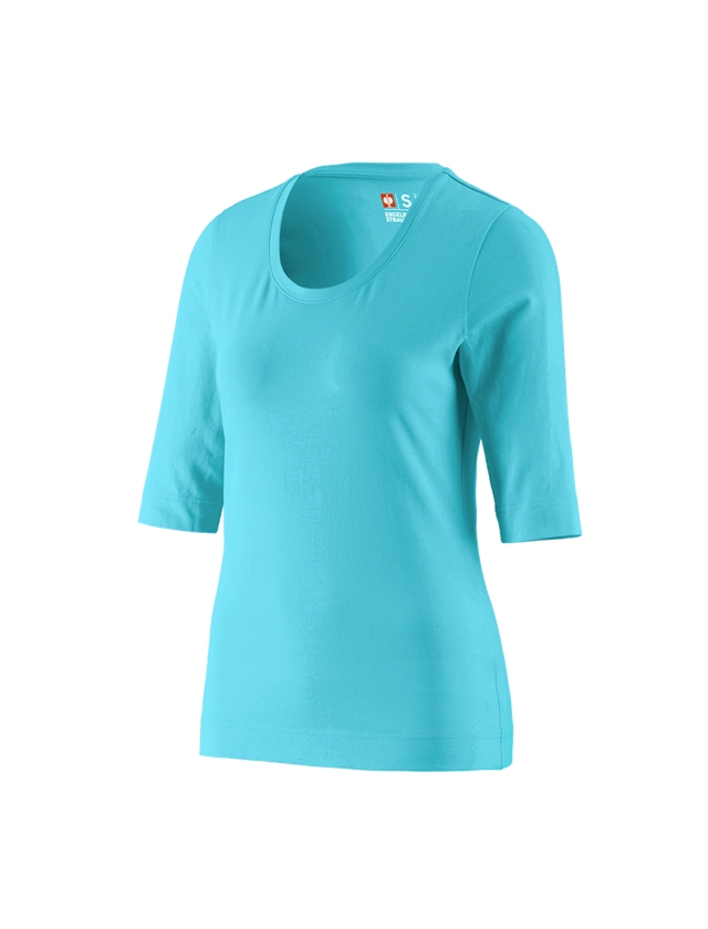 Trička | Svetry | Košile: e.s. Tričko s 3/4 rukávy cotton stretch, dámské + modrá capri 1