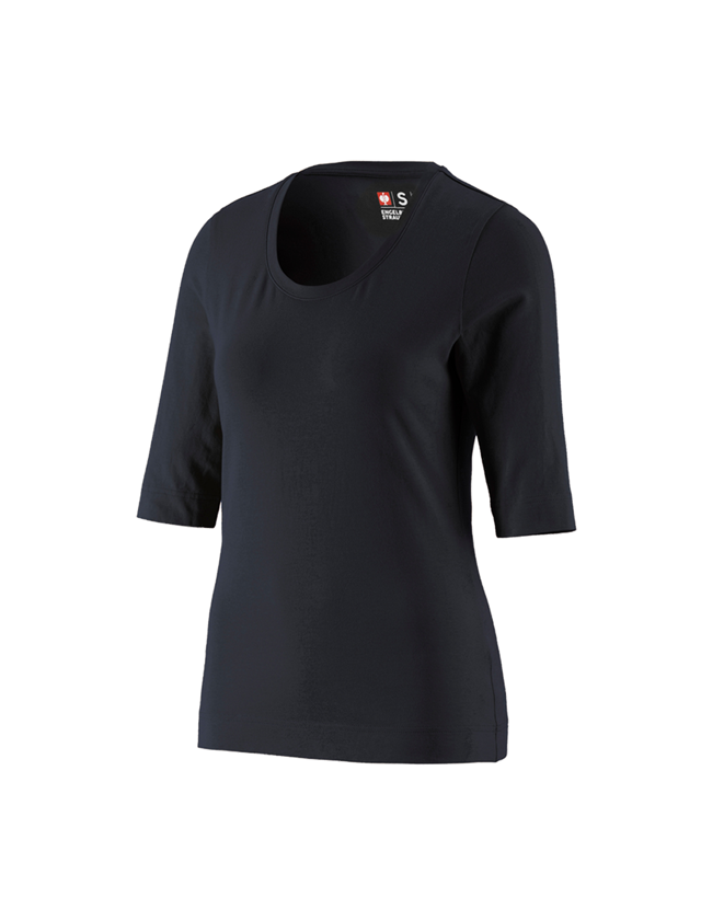 Témata: e.s. Tričko s 3/4 rukávy cotton stretch, dámské + černá 3