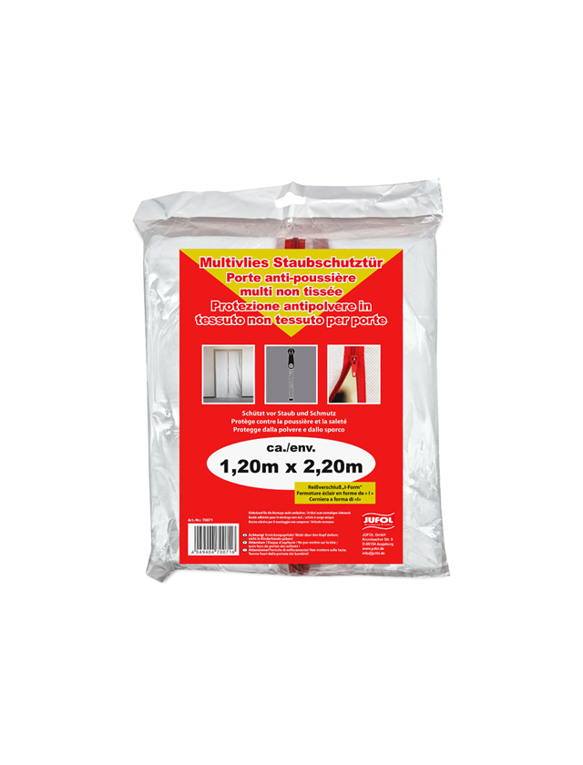 Zakrývací fólie: Multivlies. protiprach. dveře se zipem 120x220mm