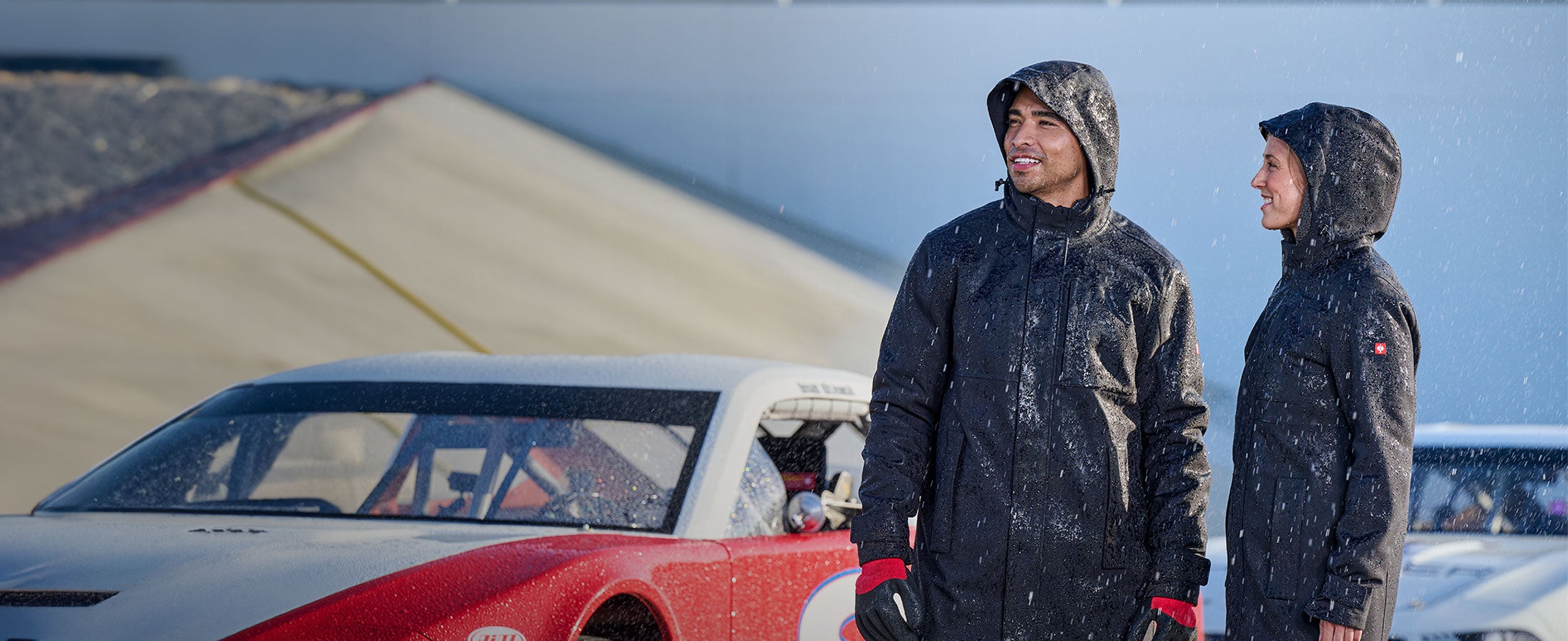 Pánské a dámské bundy do deště z kolekce e.s. e:pic