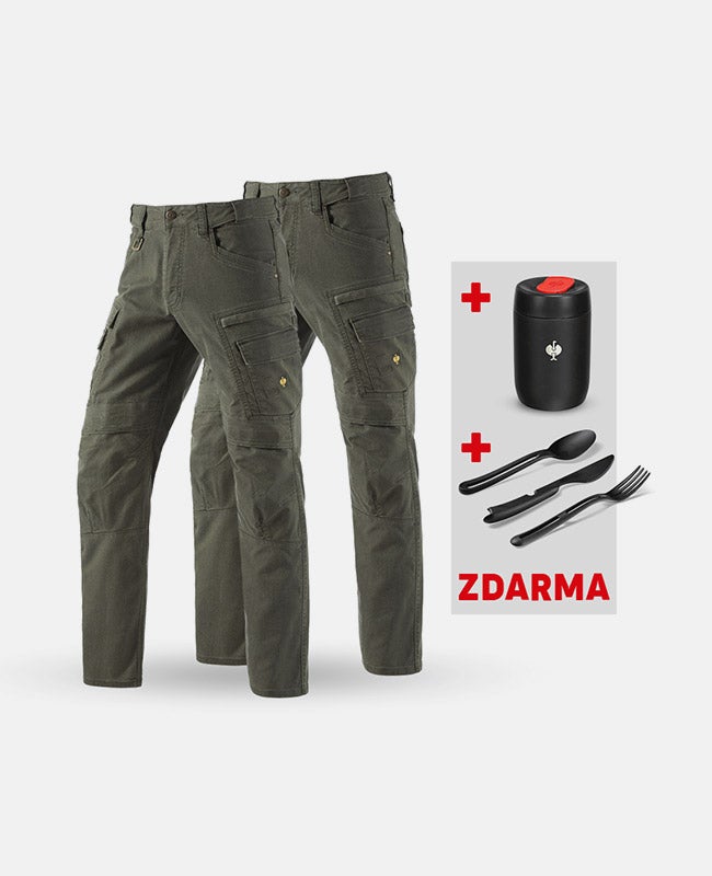 SADA: 2x Pracovní kalhoty cargo e.s.vintage