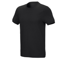 e.s. T-shirt cotton stretch, slim fit black | Strauss e.s. T-shirt cotton stretch, slim fit black | Strauss