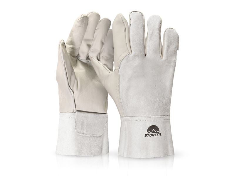 Main view, Leather, Leather welder’s gloves, short