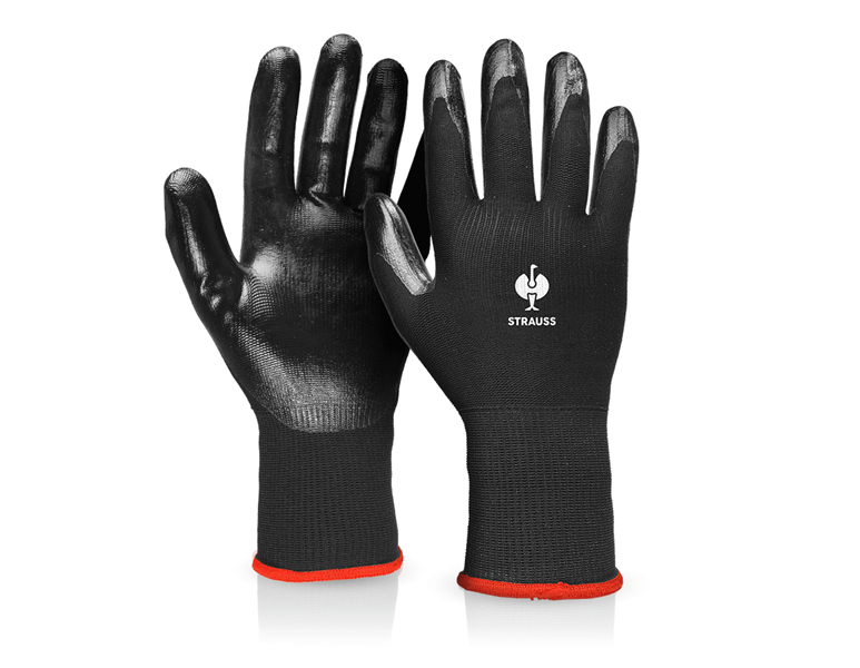 Main view, Gloves, Nitrile gloves Flexible, black