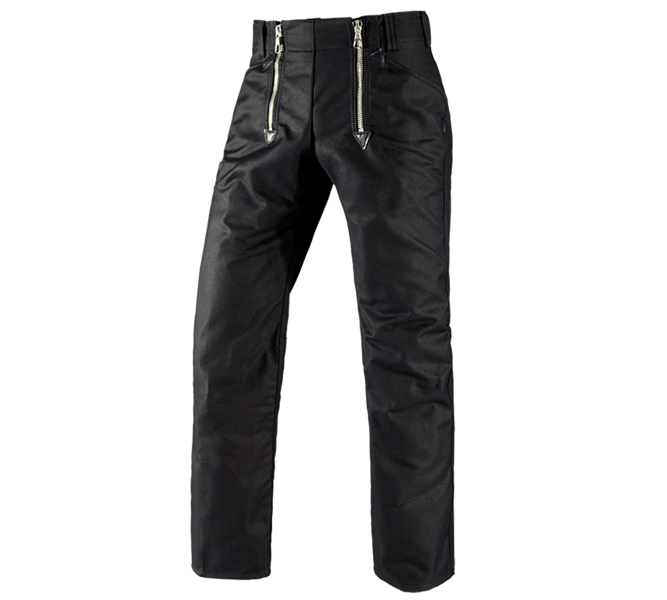 Vue principale, Pantalons de travail, Pant.corp.Moleskin Torsten e.s. s.patt.d'éléphant, noir