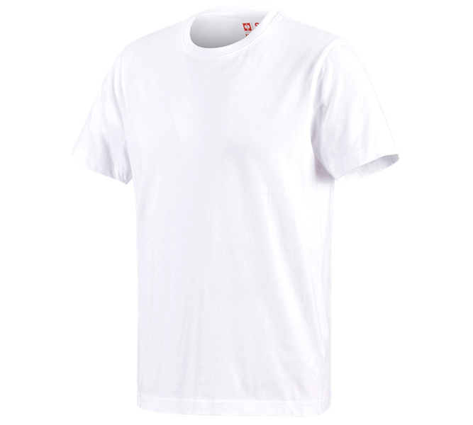 Hauts: e.s. T-shirt cotton + blanc