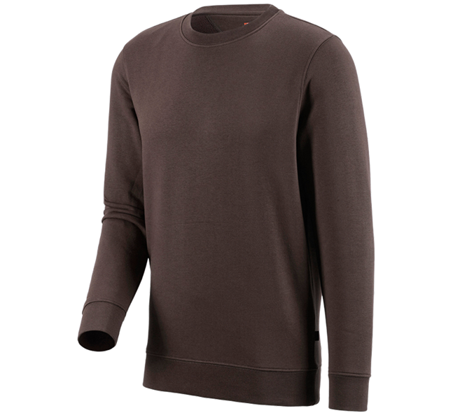 Vue principale, Menuisiers, e.s. Sweatshirt poly cotton, marron