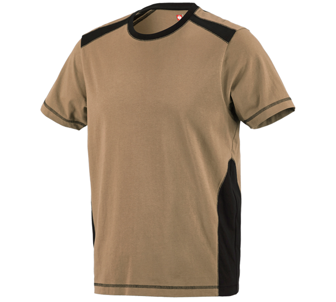 Vue principale, Menuisiers, T-shirt  cotton e.s.active, kaki/noir