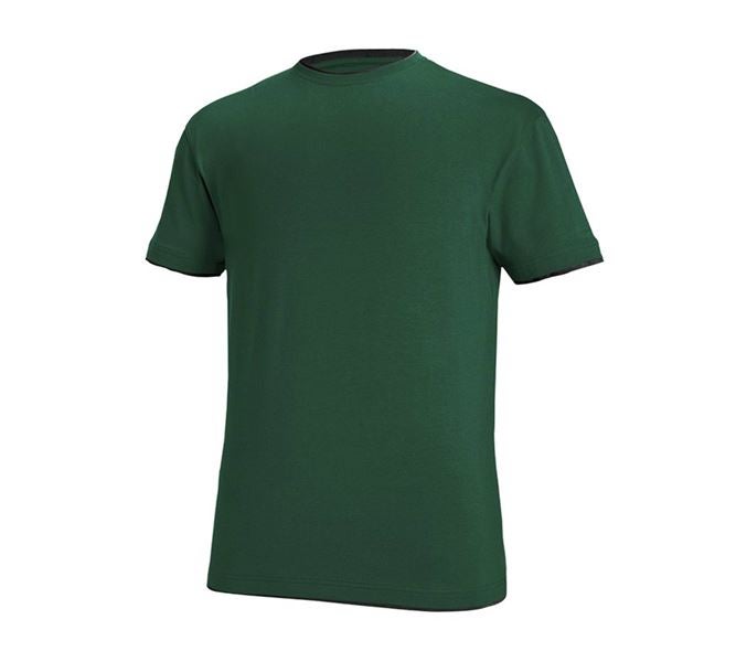 Vue principale, Horti-/ Sylvi-/ Agriculture, e.s. T-Shirt cotton stretch Layer, vert/noir