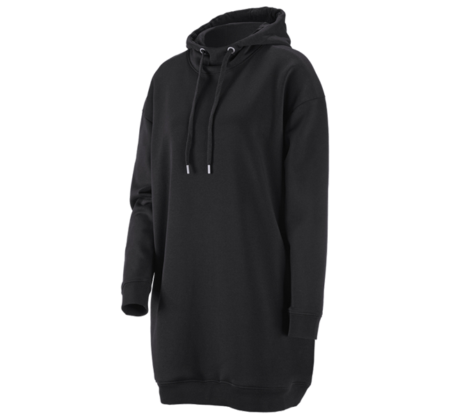 Hauptansicht, Basics, e.s. Oversize Hoody-Sweatshirt poly cotton, Damen, schwarz
