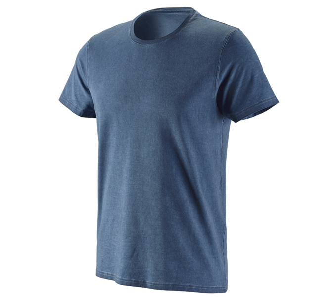 Main view, Basics, e.s. T-shirt vintage cotton stretch, antiqueblue vintage