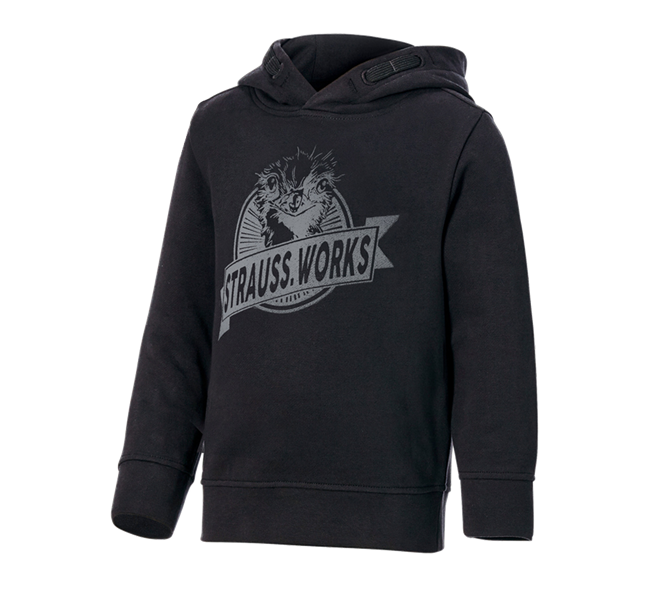 Hauptansicht, e.s.iconic, Hoody-Sweatshirt e.s.iconic works, Kinder, schwarz