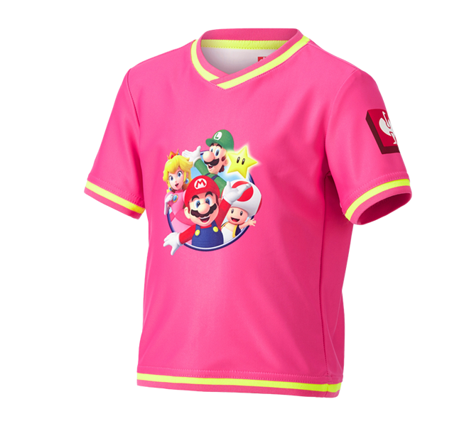 Main view, SUPER MARIO X STRAUSS, Super Mario functional T-shirt, children’s, jadepink