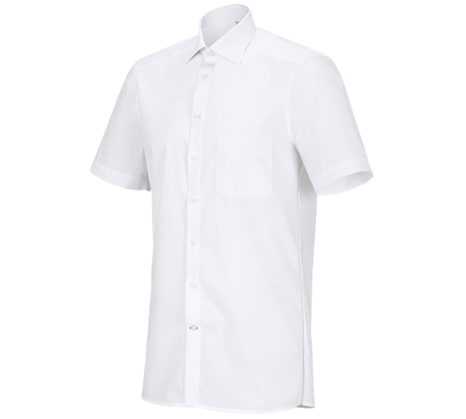 Main view, Men, e.s. Service shirt short sleeved, white