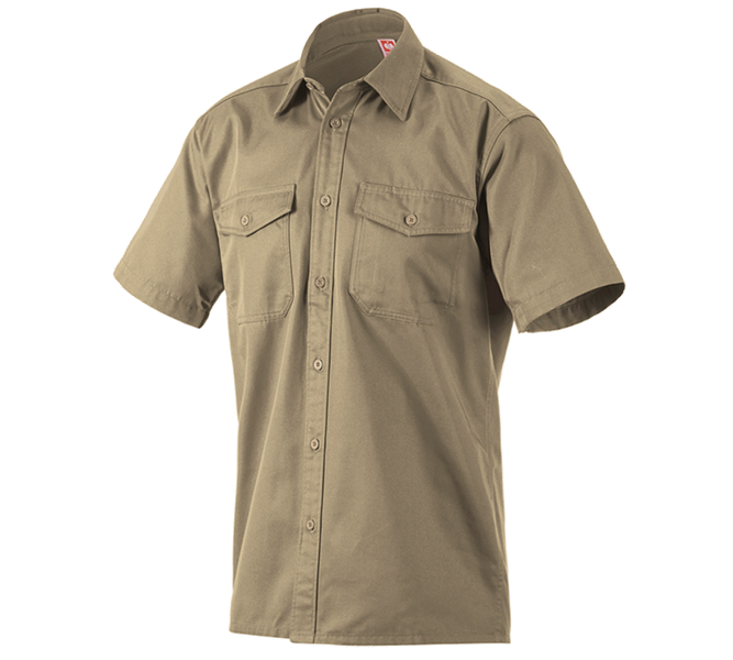 Main view, Joiners / Carpenters, Work shirt e.s.classic, short sleeve, khaki