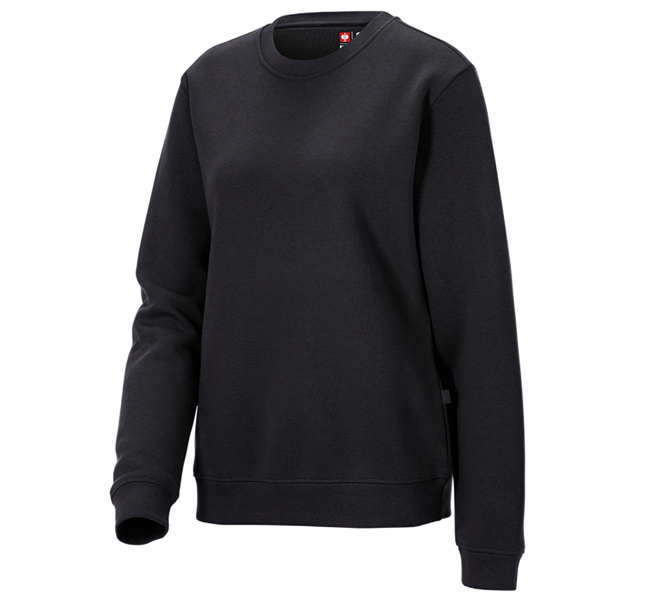 Main view, Search, e.s. Sweatshirt poly cotton, ladies', black