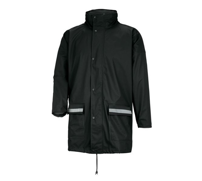 Hauptansicht, Herren, Flexi-Stretch-Regenjacke, schwarz