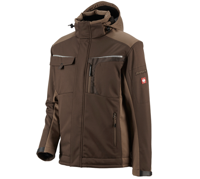 Vue principale, Menuisiers, Veste Softshell e.s.motion, marron/noisette