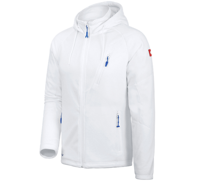 Vue principale, Médicales, Veste à capuche en laine polaire e.s.motion 2020, blanc