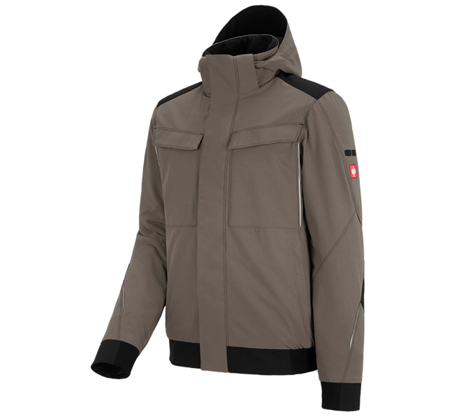Main view, Joiners / Carpenters, Winter functional jacket e.s.dynashield, stone/black