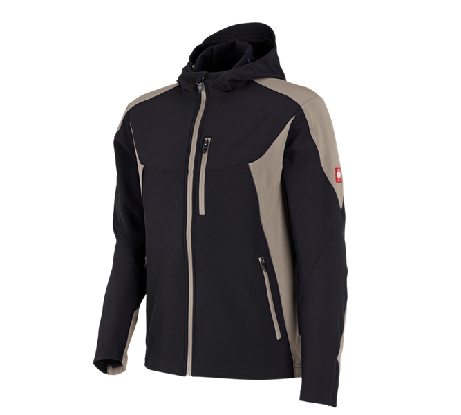 Vue principale, Menuisiers, Veste softshell e.s.vision, noir/glaise