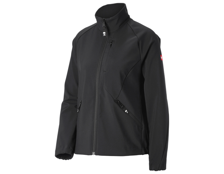Main view, e.s.ambition, Softshell jacket e.s.ambition, ladies', black