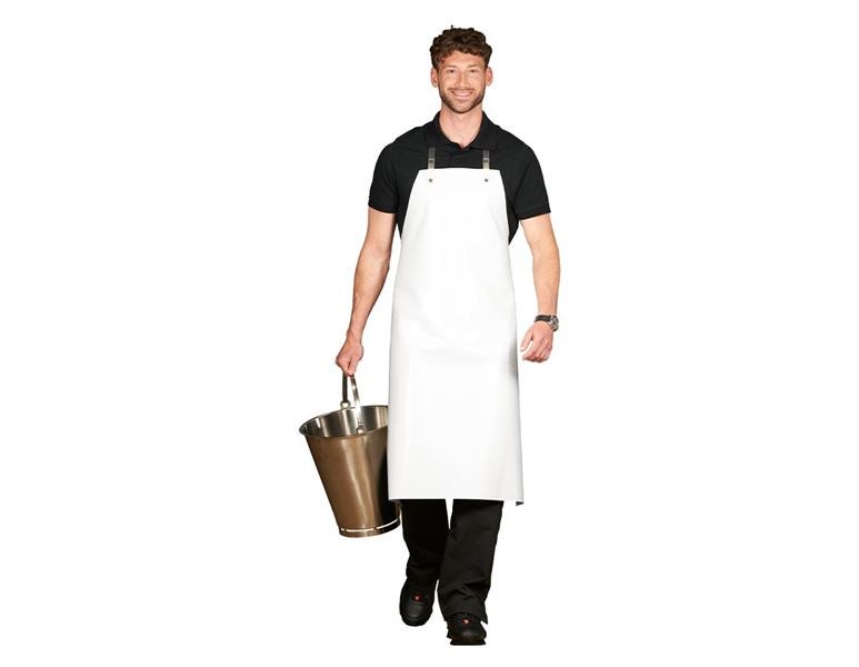 Main view, Clothing, Rubber Grease Apron, white