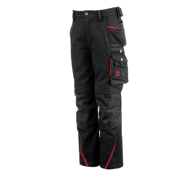 Main view, Clothing, FCB Trousers Kids, black/straussred