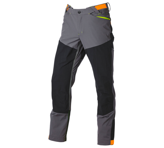 Vue principale, Nouveautés, Pantalon de fonction hybride e.s.trail, anthracite/noir/orange fluo/jaune fluo