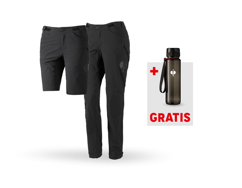 Hauptansicht, Bekleidung, SET: Funktionshose + Short e.s.trail, Damen, schwarz