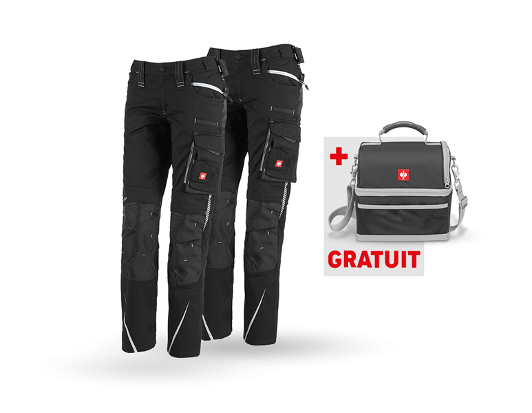 Vue principale, Idées de cadeaux, KIT : Pantalon+pant. hiver e.s.motion 2020 femmes, noir/platine