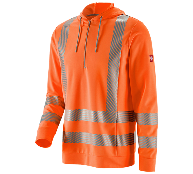 Main view, High-vis clothing, e.s. High-vis functional hoody-longsleeve UV, high-vis orange