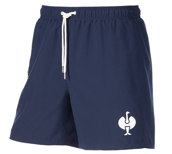 Vue principale, e.s.trail, Short de bain e.s.trail, bleu profond/blanc