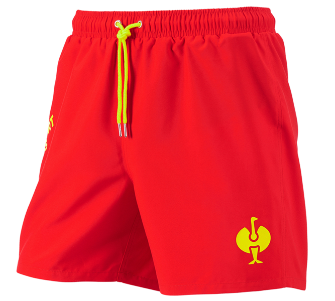 Main view, New Products, Bathing shorts e.s.trail, straussred/acid yellow