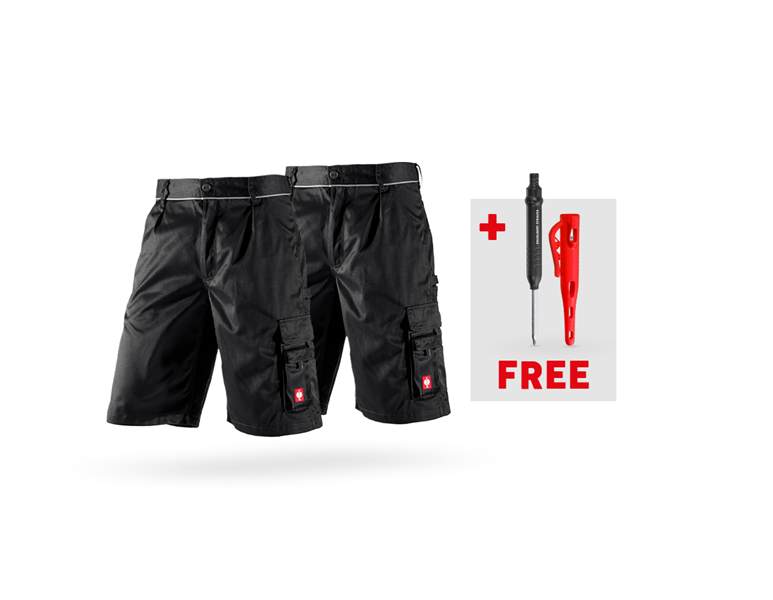 Main view, Combo-Sets, SET: 2x Short e.s.image + FREE deep hole marker, black